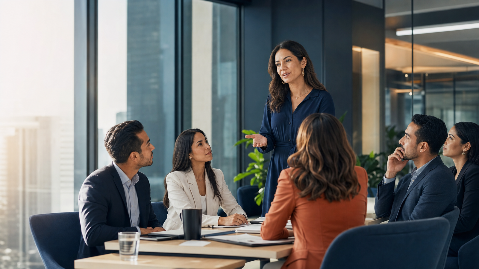Profesionales participando en una sesión de formación ejecutiva